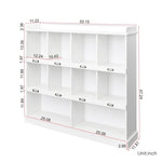ZUN 10-shelf Bookcase W33165697