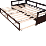 ZUN Wooden Daybed with Trundle Bed and Two Storage Drawers , Extendable Bed Daybed,Sofa Bed for Bedroom WF194973AAP