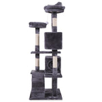 ZUN Cat Tree Cat Tower with Scratching Ball, Plush Cushion, Ladder and Condos for Indoor Cats, Gray W2181P147631