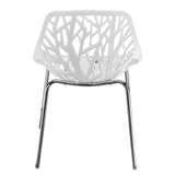 ZUN 4pcs Bird's Nest Style Lounge Chair White 43246138