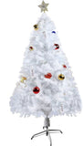 ZUN 5Ft Premium Spruce Artificial Christmas Tree w/Metal Stand; White W104164386