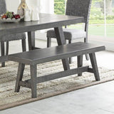 ZUN Sturdy Wood Dining Bench, Grey SR011775