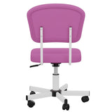 ZUN Mesh Task Chair Plush Cushion, Armless Desk Chair Home Office Adjustable Swivel Rolling Task 63347695