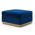 ZUN Contemporary Vertical Channel Tufted Velvet Big Size Ottoman Modern Upholstered Foot Rest for Living W1117127177