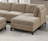 ZUN Modular Living Room Furniture Corner Wedge Camel Chenille Fabric 1pc Cushion Wedge Sofa Couch B011104325