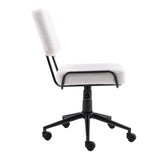 ZUN Corduroy Desk Chair Task Chair Home Office Chair Adjustable Height, Swivel Rolling Chair with Wheels W143966979