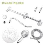 ZUN Shower Set - 10inch Overhead Shower and Hand Shower, Round Shower Set, Dual Shower Heads, Chrome W124357627