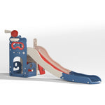 ZUN 5 In 1 Kids Slide and Climber Playset, Freestanding Toddler Playground with Basketball Hoop, W2181P149197