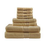 ZUN 100% Cotton 8 Piece Antimicrobial Towel Set B03599334