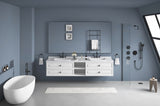 ZUN 72in. W x 48in. H Metal Framed Bathroom for Wall, X Inch Rectangle, Bathroom Vanity W1272102703