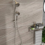 ZUN Multi Function Dual Shower Head - Shower System with 4.7" Rain Showerhead, 8-Function Hand Shower, W124362277