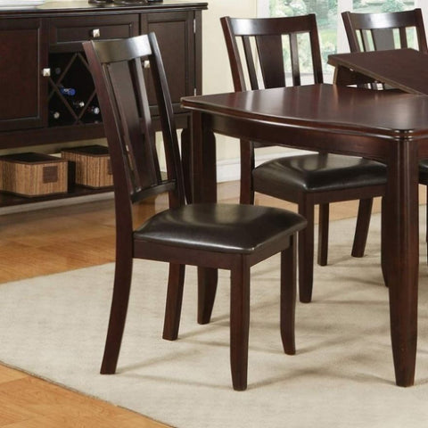 ZUN Simple Contemporary Set of 2 Side Chairs Brown Finish Dining Seating Cushion Chair Unique Design B01157357