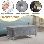 ZUN Tufted Storage Ottoman Bench For Bedroom End Of Bed Large Upholstered Storage Benches Footrest With W2268P146701