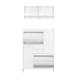 ZUN ON-TREND Multi-Functional Shoe Cabinet with Wall Cabinet, Space-saving Design Foyer Cabinet with 2 WF313571AAK