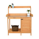 ZUN Garden Workbench With Drawers And Cabinets 11944963