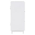 ZUN Wooden Wardrobe Cabinet with Hanging Rod, Storage Armoires with Doors ,White WF320864AAK