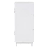 ZUN Wooden Wardrobe Cabinet with Hanging Rod, Storage Armoires with Doors ,White WF320864AAK