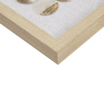 ZUN Natural Capiz with Gold Foil 2-piece Shadowbox Wall Decor Set B03598807