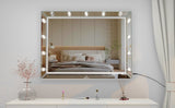ZUN Hollywood Vanity Mirror with Uss Bulbs Luxury Vanity Mirror with Lights Large Size Makeup Mirror for W708125579