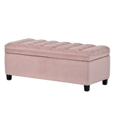 ZUN U-stye Upholstered Flip Top Storage Bench with Button Tufted Top WF280924AAP