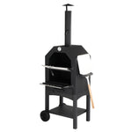 ZUN Outdoor Wood Fired Pizza Oven with Pizza Stone, Pizza Peel, Grill Rack, for Backyard and Camping 53882789