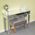 ZUN Three Drawers Mirror Table Dressing Table Console Table 10400659