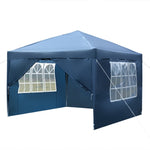 ZUN 3 x 3m Two Doors & Two Windows Practical Waterproof Right-Angle Folding Tent Blue 96621622