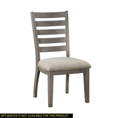 ZUN Gray Finish Traditional Style Side Chairs Set of 2pc Wooden Frame Ladder Back Design Dining Room B011115372