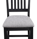 ZUN 2pc Farmhouse Counter Height Upholstered Dining Chair Stools Upholstered with Comfortable Gray B011P145259
