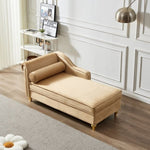 ZUN Modern Upholstery Chaise Lounge Chair with Storage Velvet W1097102810