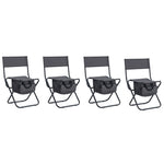 ZUN 4-piece Folding Outdoor Chair with Storage Bag, Portable Chair for indoor, Outdoor Camping, Picnics W24172222