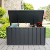 ZUN 120 Gallon Outdoor Storage Deck Box Waterproof, Large Patio Storage Bin for Outside Cushions, Throw W1859131832