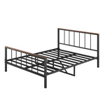 ZUN Metal Platform Bed frame with Headboard and Footboard,Sturdy Metal Frame,No Box Spring Needed W57868844