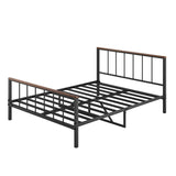 ZUN Metal Platform Bed frame with Headboard and Footboard,Sturdy Metal Frame,No Box Spring Needed W57868844