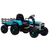 ZUN Ride on Tractor with Trailer,12V Battery Powered Electric Tractor Toy w/Remote Control,electric car W1396104251