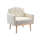 ZUN COOLMORE Accent Chair ,leisure single sofa with Rose Golden feet W39537932