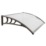 ZUN 100 x 80 Household Application Door & Window Awnings Canopy White & Gray Bracket 26750828