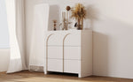 ZUN Modern Style Three-Drawer Chest Sideboard Cabinet Ample Storage Spaces for Living Children's WF303669AAK