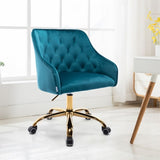 ZUN COOLMORE Velvet Home Office Desk Chair, Modern Cute Computer Chair, Wheels Height Adjustable W39531814