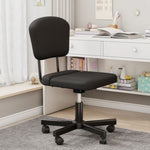 ZUN Mesh Task Chair Plush Cushion, Armless Desk Chair Home Office Adjustable Swivel Rolling Task W2181P164910