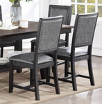 ZUN Classic Kitchen Dining Room Set of 2 Side Chairs PU foam upholstered Seat Back Side Chairs Grey B01183544