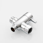 ZUN Brass G1/2’’ Shower Diverter Valve with Shut Off for Fixed Shower Head Bathtub Faucet Chrome 68637765