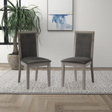 ZUN Dining Chairs Set of 2 Wood Dining Room Chair with MDF + sponge Back, Kitchen Room Chair Side Chair, W876126495