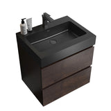 ZUN Alice-24W-105,Wall mount cabinet WITHOUT basin,Walnut color,With two drawers W1865110047