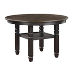 ZUN Brown and Black White Finish 1pc Dining Table with Display Shelf Transitional Style Furniture B01155792