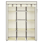 ZUN 67" Portable Closet Organizer Wardrobe Storage Organizer with 10 Shelves Quick and Easy to Assemble 79846225