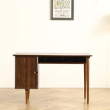 ZUN Small Desk with 47.24 Inch, Modern Walnut Finish, Solid Wood Legs - Suitable for Home and Office Use W1581115568