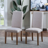 ZUN Orisfur. Upholstered Dining Chairs - Dining Chairs Set of 2 Fabric Dining Chairs with Copper Nails WF199451AAE