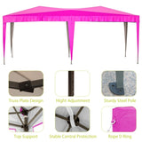 ZUN 10'x20' EZ Pop Up Canopy Outdoor Portable Party Folding Tent with 6 Removable Sidewalls Carry Bag W1212136044