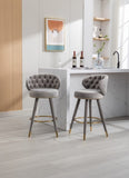 ZUN COOLMORE Counter Height Bar Stools Set 2 for Kitchen Counter Solid Wood Legs with a fixed height W1539111151